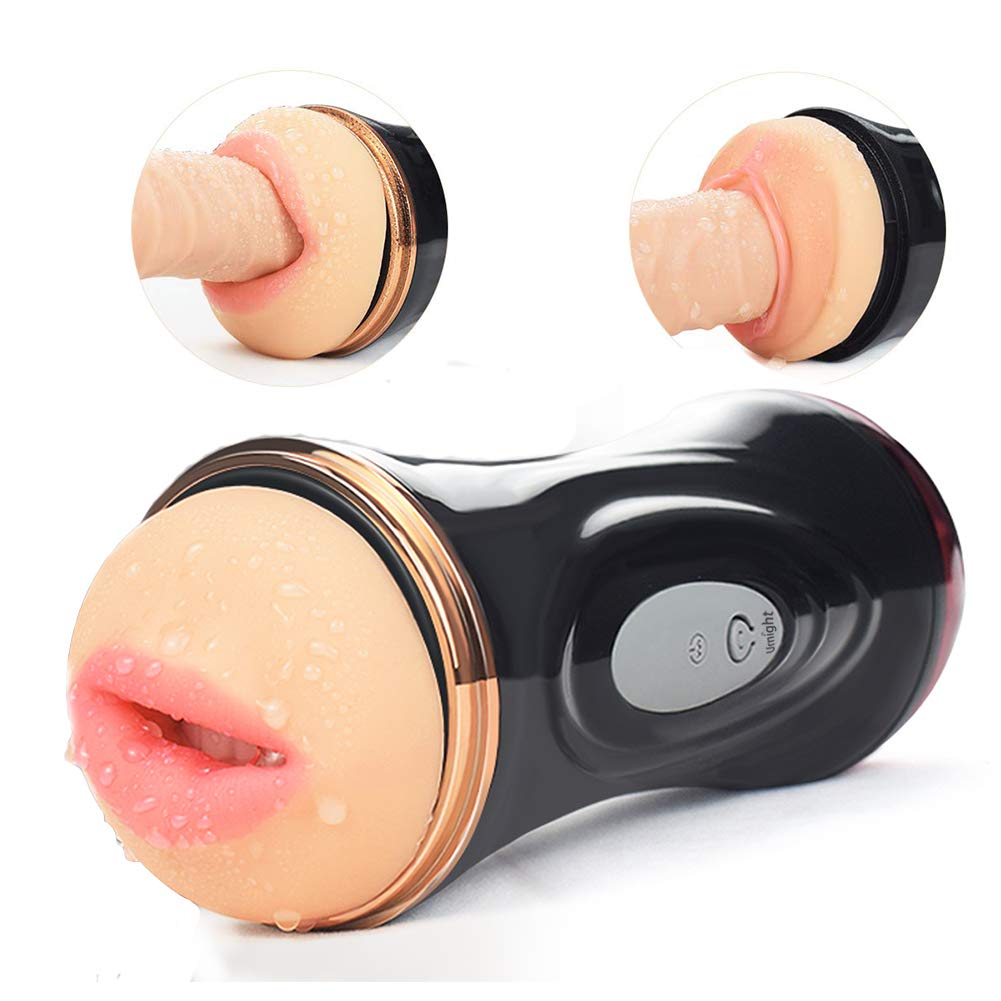 Aorgasms Vibrationsmassagegerät Spielzeug für Männer mit Doppelkopf Funktion,Realistische,Intelligente Aussprache