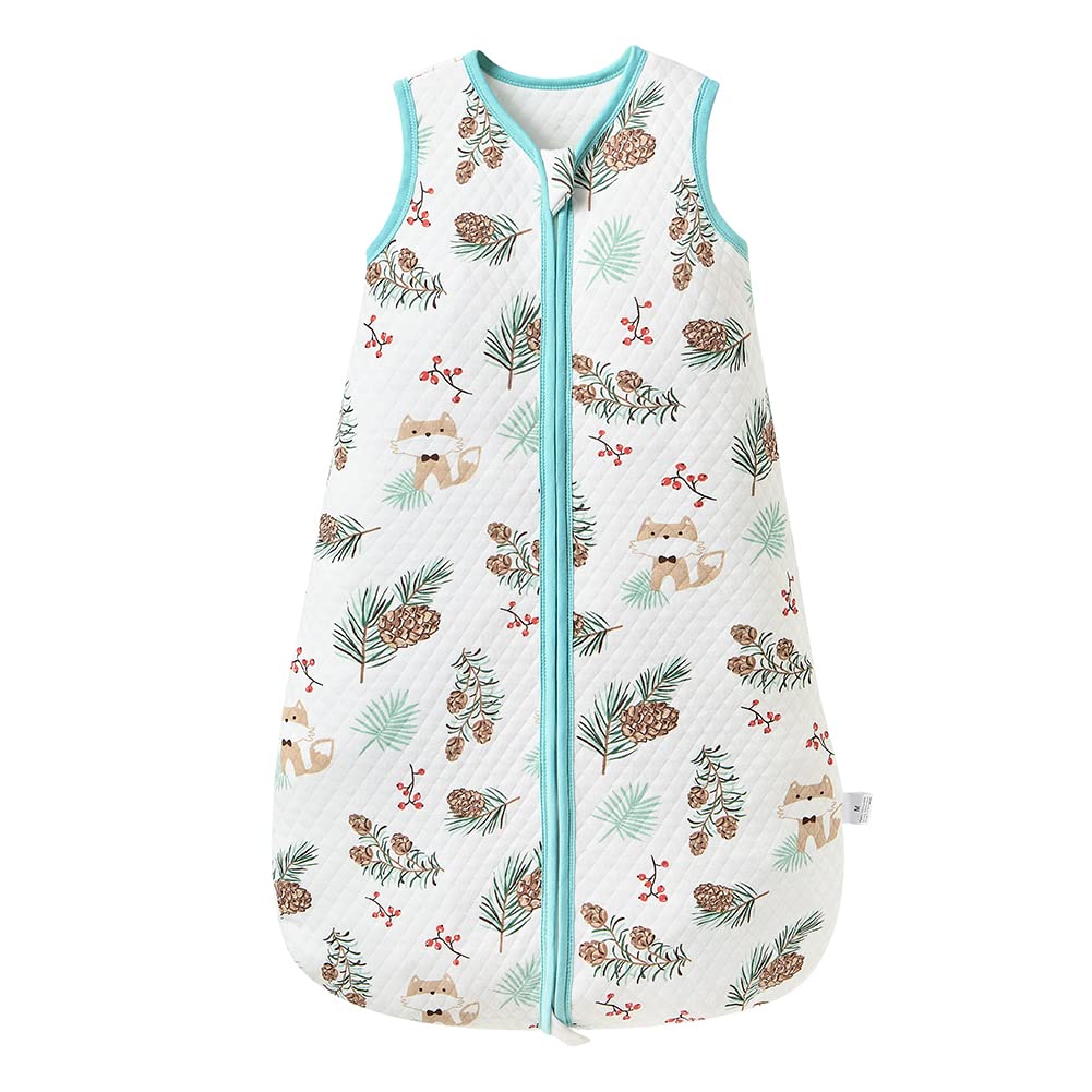 Fairy Baby Sleeping Bag 1.0 TOG Sleeveless Swaddle Blanket for Newborn Boy Girl Soft Breathable 100% Cotton Sleeping Sack Green 18-36Months — image 1