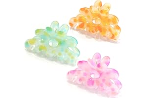 GQLV Hair Claw Clips - 3PCS Cute Styling Accessories for Women/Girls, Medium Nonslip Claws for Thin Hair, Strong Hold for Thick Hair