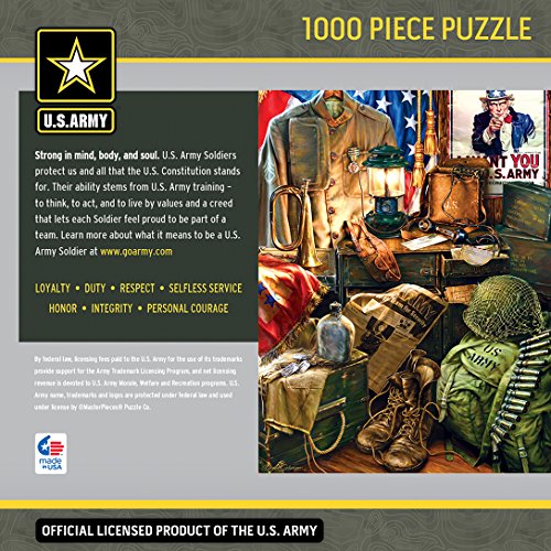 MasterPieces U.S. Army Men of Honor - Army Vintage Memorabilia 1000 Piece Jigsaw Puzzle by Dona Gelsinger
