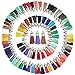 100pcs 40 mm Leather Tassel Pendants Faux Suede Tassel 25 Colors, Doubletwo Mixed Tassel Pendants with Caps for Key Chain Straps DIY Accessories