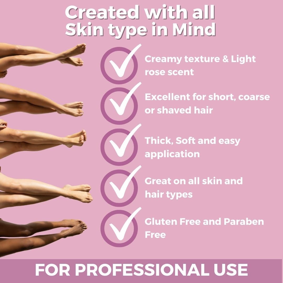 Cirepil Escential Rose - 800g / 28.22 oz Wax Beads Bag - Light Rose Scent - All-Purpose, Creamy Texture - Perfect for Bikini Waxing