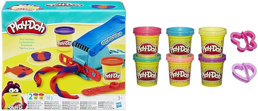 Play Doh B5554 Knetwerkpresse Toys Inkl 2 Dosen Knete A5417eu8 Glitzerknete Fur Fantasievolles Und Kreatives Spielen Multicolor Amazon De Spielzeug