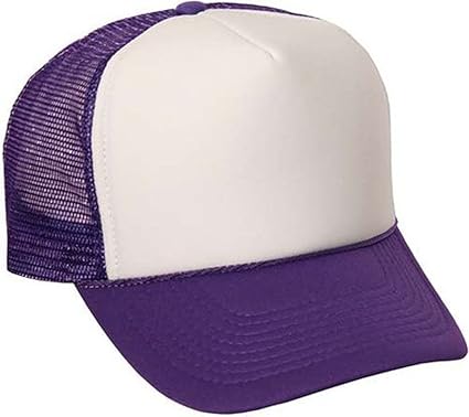 purple trucker cap