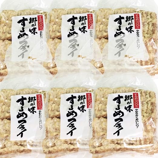 Amazon 郷の味 するめフライ ７枚入り ６袋 しっとりやわらかタイプ一番人気 イカ天 おつまみ 宴会 珍味 の大黒屋 食品 飲料 お酒 通販