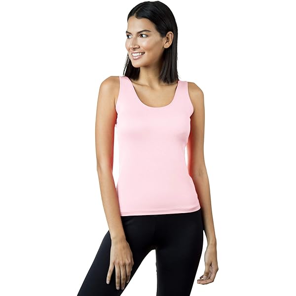 A'nue Miami Women's High Scoop Neck Tank Top, Large, Cream