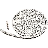 Gudwells ANSI #40SS 08A Stainless Steel Roller Chain 10 Feet, Single Strand, Ideal for Chain Driven Slide Gate Operator and More, Interchangeable with ANSI #41#428 and #420 Roller Chain