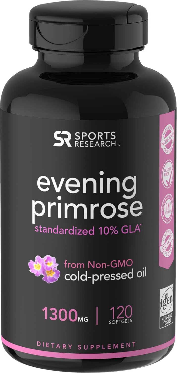 Evening Primrose Oil (1300mg) 120 Liquid Softgels Review Complete