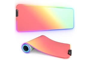 ITNRSIIET RGB Gaming Mouse Pad Full Desk XL Extended Large Gaming Mousepad 12 Lighting Modes, 30% Thicker, Big LED Desk Mat f