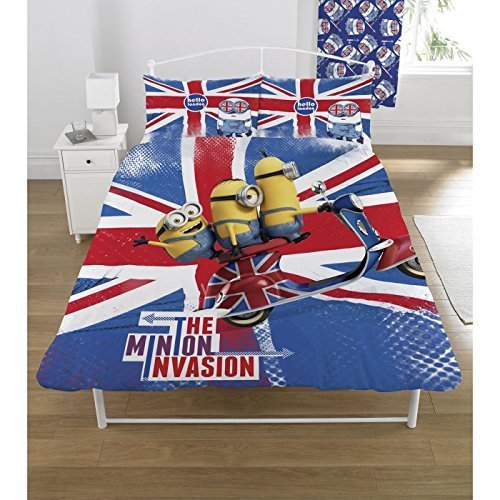 Despicable Me Minion Invasion Union Jack UK Double/US Full Duvet Cover Set by Despicable Me