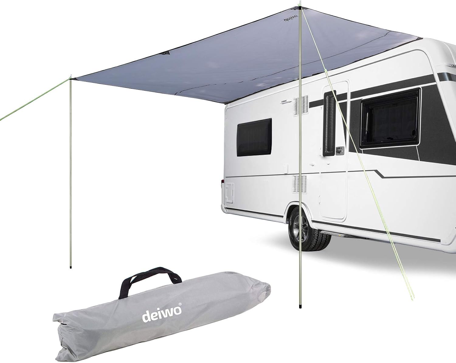 Voile D'Ombre Gonflable Amalfi Air 360 Pour Caravane Hobby Beachy - Protection UV 50+, 360x250 Cm