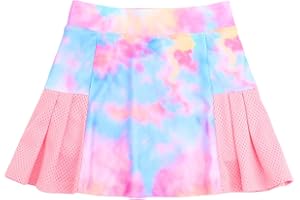 JESKIDS Girls' Tennis Golf Skirts with Shorts Pickleball Athletic Pleated Skort 6~13T