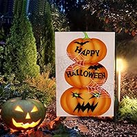 DmHirmg Halloween Garden Flag Pumpkin cat Double-Sided Pattern Printing Weatherproof Garden Flag Halloween Decoration for Home