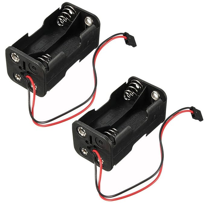 2 pcs Battery Holder Dual Box + Futaba Plug for Receiver Car Plane Boat