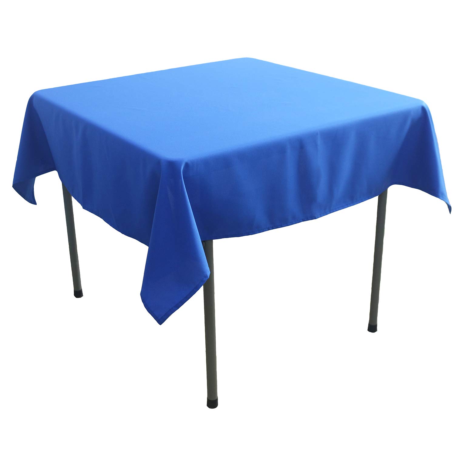 KaitatsuSen Square Polyester Fabric Tablecloth, Royal Blue, 150x150 cm