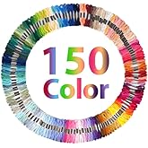 150 Color Skeins Rainbow Color Embroidery Floss，Cross Stitch Threads, Bracelet Yarn, Craft Floss