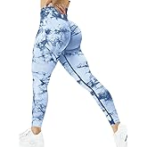 SENBAN Women Scrunch Workout Leggings: Butt Lifting High Waisted Yoga Pants - Tie Dye Seamless Booty Gym Leggings
