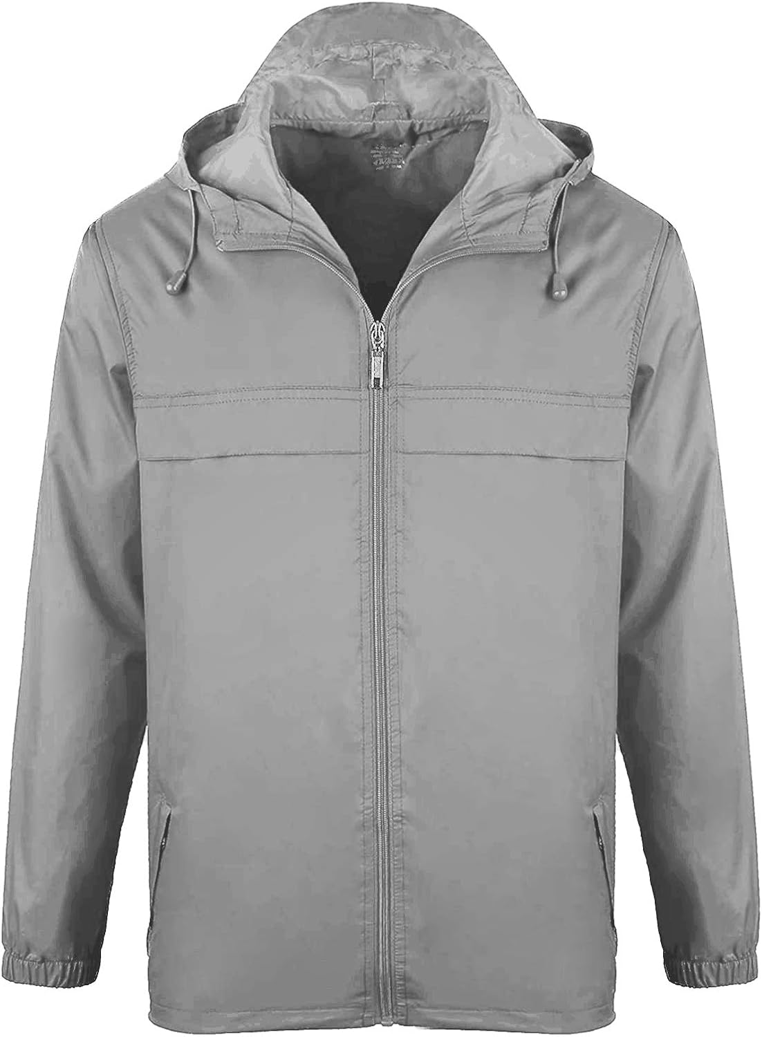 GEEK LIGHTING Men's Waterproof Hooded Rain Jacket, Lightweight Packable Raincoat for Outdoor, Camping, Travel: Clothing