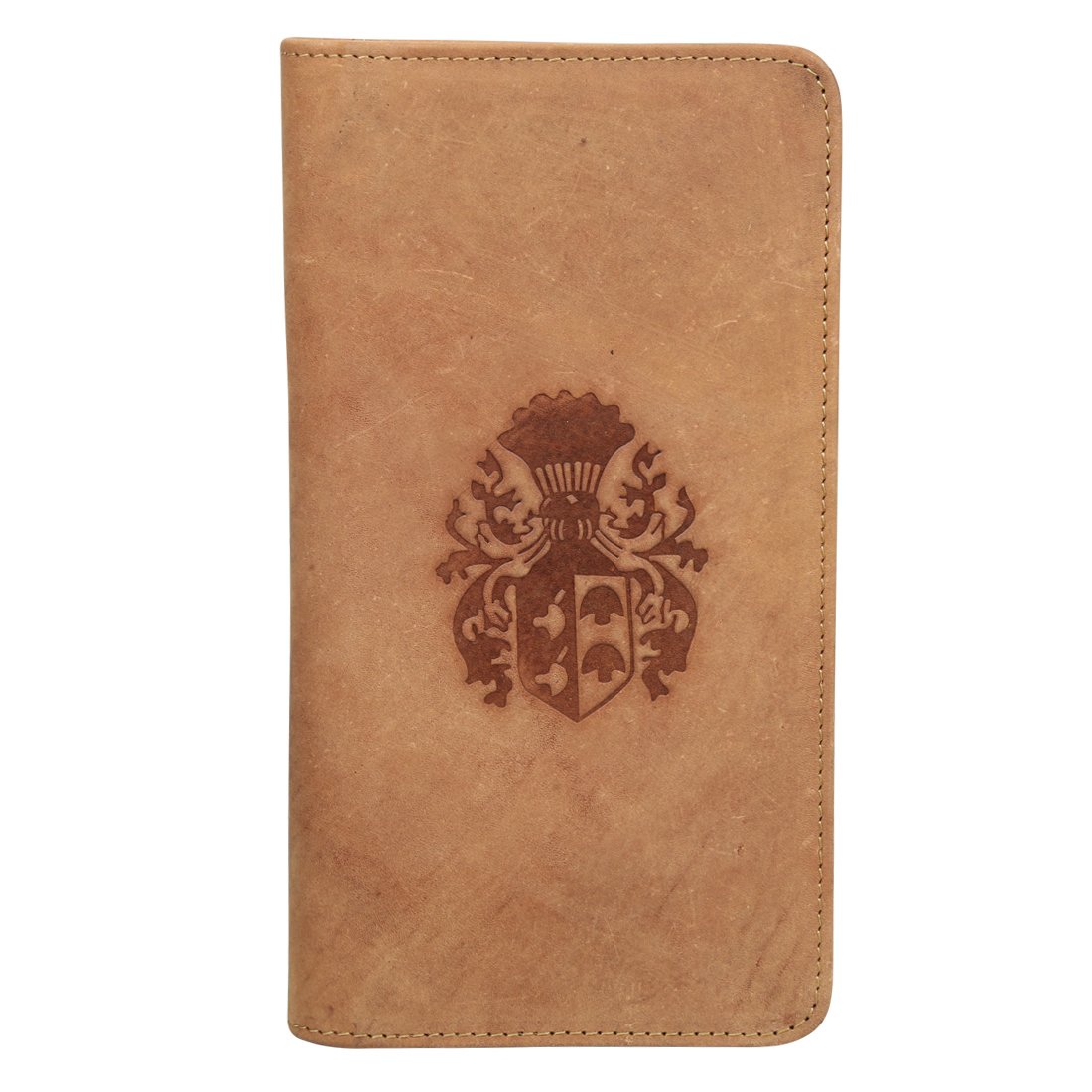 style98 unisex leather brown passport wallet