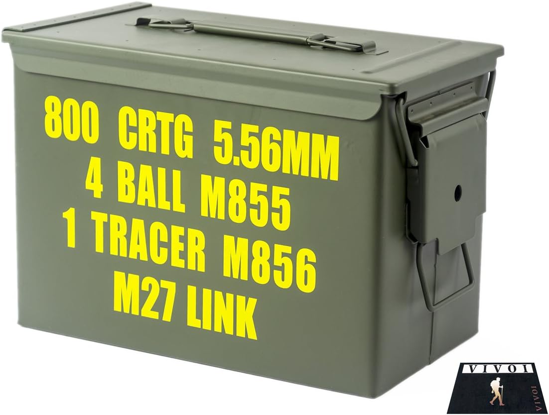 Vivio Metal Ammo Storage Can, Large(OD Green)