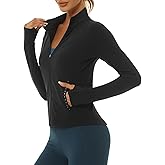 Stelle Women's Zip Up Jackets Lightweight Athletic Running Jacket Workout Slim Fit Yoga Track Clothes with Thumb Holes