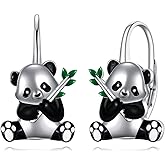 Panda/Axolotl/Koala Leverback Earrings for Women 925 Sterling Silver Cute Animal Earrings Panda/Rabbit/Koala Jewelry Gift