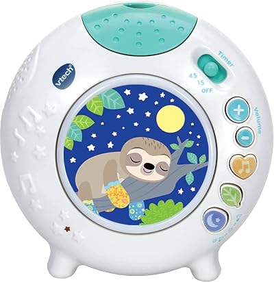 VTech Baby Sleepy Sloth Cot Light Projector Nature Sounds Lullabies Portable