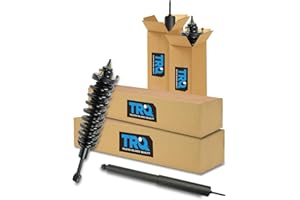 TRQ Front & Rear 4 Piece Complete Shock Assembly & Shock Absorber Kit Set Compatible with 2005-2015 Toyota Tacoma 4WD 2005-2015 Toyota Tacoma Pre Runner RWD