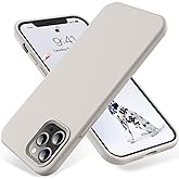 OTOFLY for iPhone 12 Pro Max Case (Slim Shockproof) (Military Grade Drop Protection) Soft Liquid Silicone with Anti-Fingerprint Phone Case,Stone