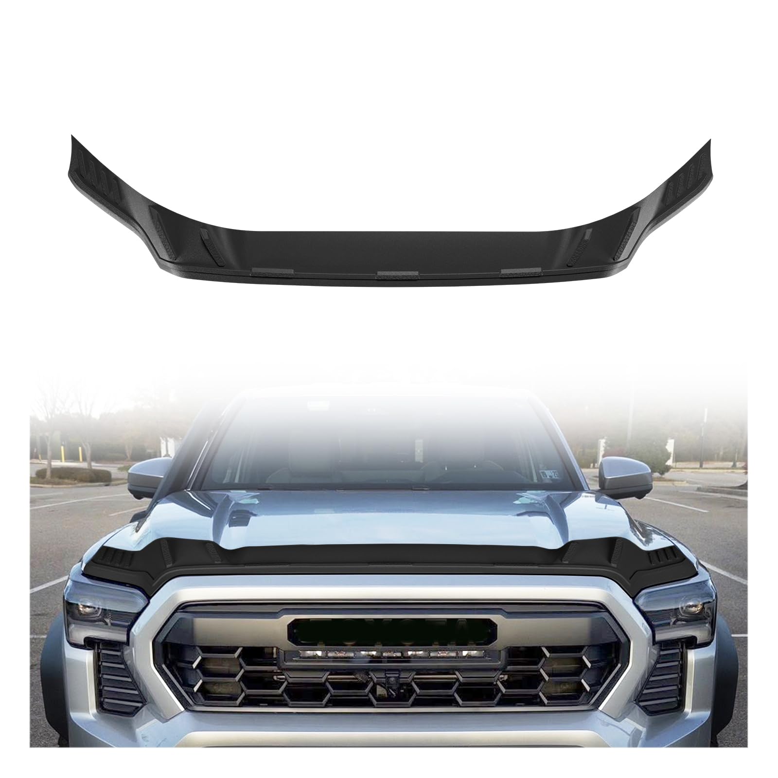 Photo 1 of TripleAliners Hood Deflector Protector Compatible with 2024 2025 2026 Toyota Tacoma Accessories Hood Protector TPE Bug Deflector Shield Replacement