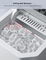 Acmeenjoy Ice Maker Countertop Portable 12kg/24h 9 Cubes in 6-8min view 7