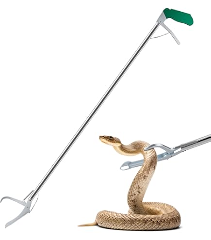 Schlangenzange Edelstahl - Faltbarer Reptilien Catcher Für Sichere Handhabung
