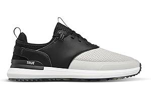 TRUE LINKSWEAR True LUX Hybrid, Men's Golf Shoes, Waterproof Knit Upper, 100% Nappa Leather Saddle