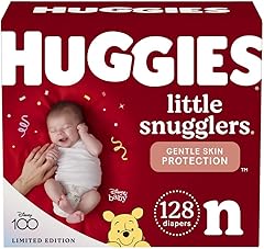 Huggies Newborn Diapers, Little Snugglers Baby Diapers, Size Newborn (up to 10 lbs), 128 Count