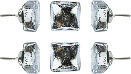 Amazon Com Set Of 6 Cabinet Knobs Glass Isola Handmade Drawer