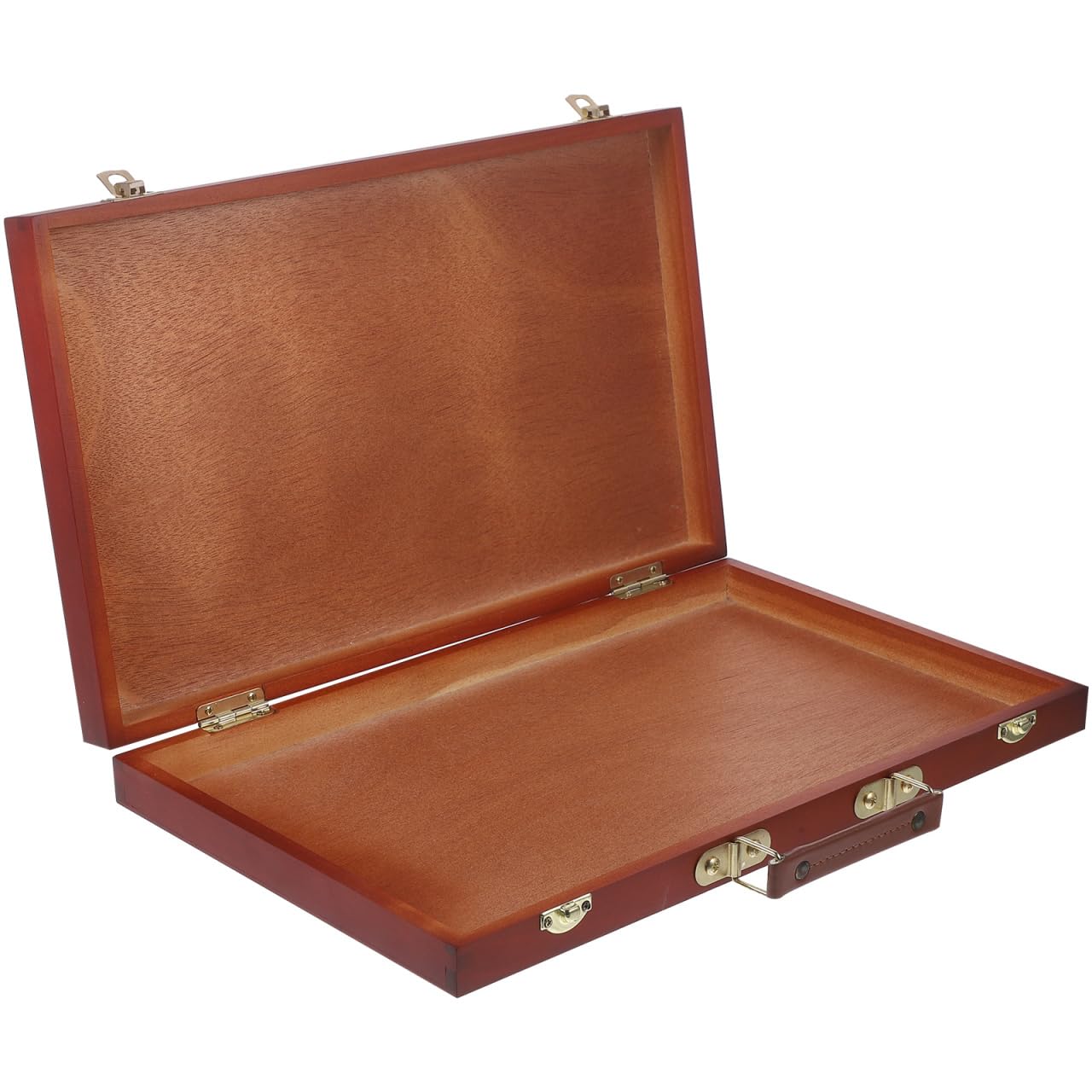 Photo 1 of VILLCASE Wooden - Portable Wood Painting Box for Artists Versatile Storage Case for Brushes Paints and Art Supplies