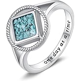 ONEFINITY Sobriety Gifts Sterling Silver Sobriety Na Narcotics Anonymous Ring Recovery Na Jewelry Gifts for Women-Size 8