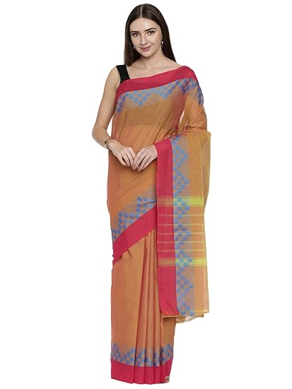 Womens Chettinad Cotton Saree (CCOPSC14561; Mustard Yellow)
