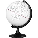 Alipis Diy Blank Globe Coloring Model, Erasable Interactive Globe for Kids, Desktop Prop for Geography Learning And Decoration, Portable Unpainted Ornament, 5. 57 Inch