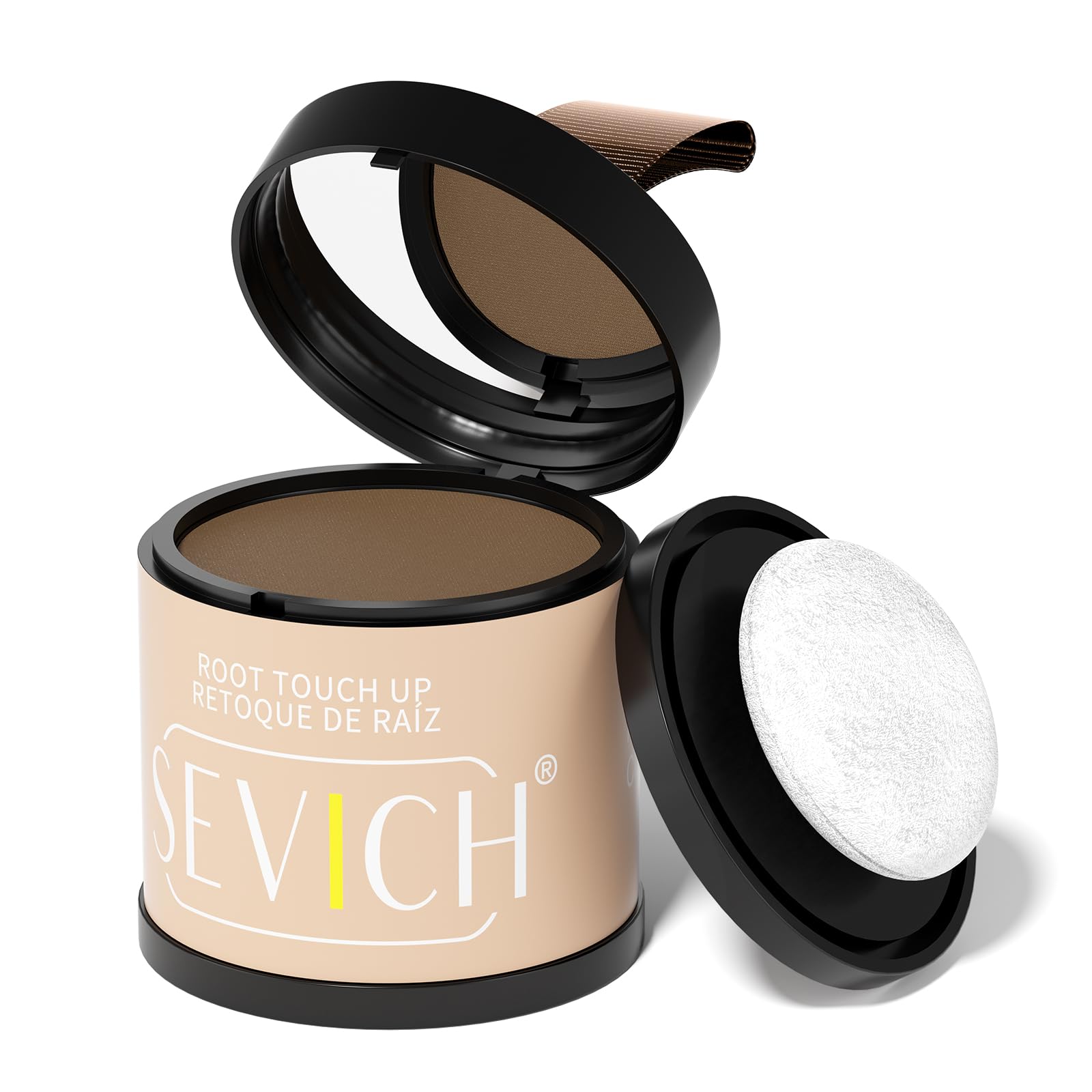 Sevich Hairline Powder 10g Large Capacity,Instantly Conceals Hair Loss,Root Touch up Powder,Hair Shadow Toppers for Women & Men Thinning Gray Hair,48H Makeup Lasting,1 Box = 2.5 Boxes,Light Brown