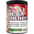 EVL BCAAs Amino Acids Powder - BCAA Energy Pre Workout for Muscle Recovery Lean Growth and Endurance - Rehydrating Post Workout Recovery Drink with Natural Caffeine - Cherry Limeade