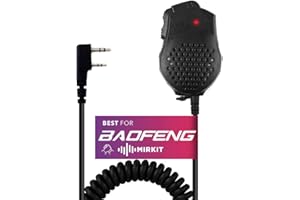 MIRKIT Original Baofeng Mic for UV-82 Speaker Mic Compatible with Baofeng Radios: UV-82HP, UV-82L, UV-5R Series and All Ham Radio Dual PTT Design with K2 Plug