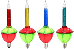 SOTOPOO 4 Pack Vintage Christmas Bubble Light Replacement Bulbs Multicolor Bubble Lights for Christmas Tree, Bubble Christmas Replacement Light Bulbs for Christmas Tree Nightlight Home Decor, E12 Base, 5W
