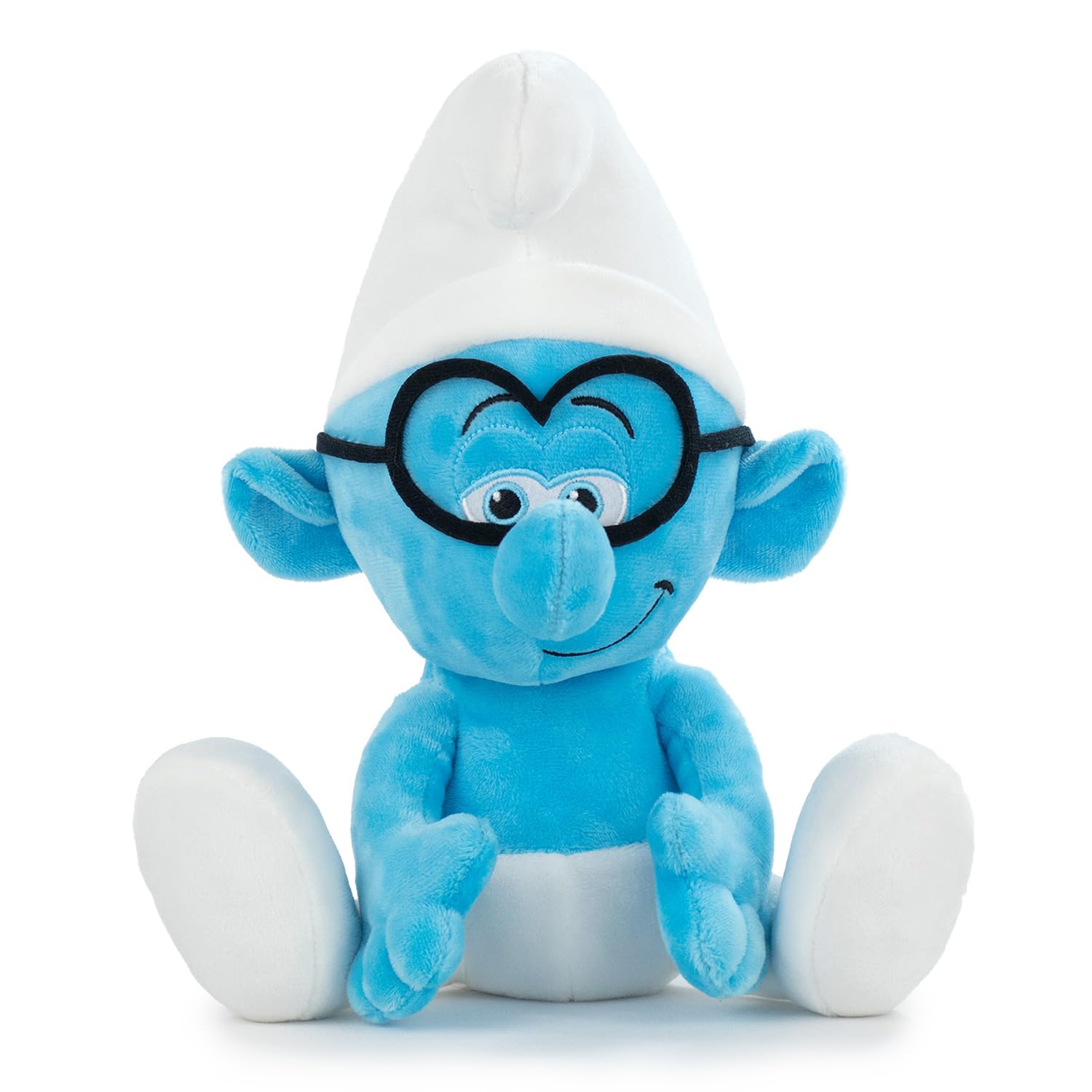 The Smurfs Plush - Classic Smurf, Smurfette, Grand Smurf, Brainy Smurf, Joker Smurf, Grumpy Smurf - 26cm 10'23" - 16002615 (Brainy Smurf) — image 1