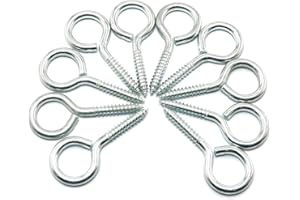 Pro Bamboo Kitchen Eyelets Screw 10PCS 2 Inches Screw Eye Pins Eye Pins Hooks