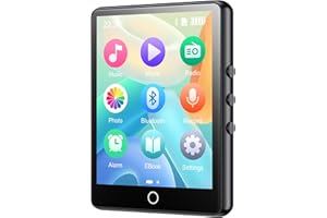 OILSKY 64GB Mp3 Player with Bluetooth 5.0, 2.8" Full Touch Screen Mp4 Music Player, Portable Digital Lossless Media Player with FM Radio Speaker for Kids, Up to 128GB, Protective Case Headphones Included