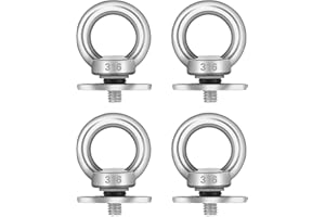 Ouligay 4pcs M6 Lifting Eye Nut 316 Stainless Steel Eye Bolt Heavy Duty Screw Bolt Male Thread Machinery Shoulder Lifting Ring Eye Bolt Lifting Shoulder Eye Bolt Heavy Duty Screw Bolt