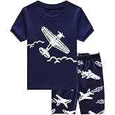 Little Hand Toddler Boys Pajamas Kids Dinosaur Summer PJS Monster Truck Boy Tractor Jammies Hockey Short Sets 2-7 Years