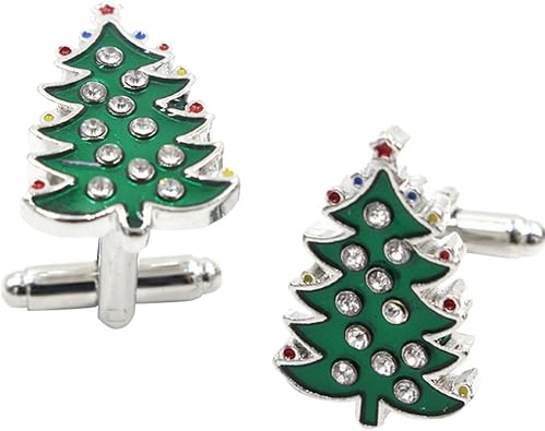 Regali Di Natale Aziendali.Wansan Gemelli Da Uomo Gemelli Albero Di Natale Per La Festa Di Nozze Aziendali Regali Amazon It Gioielli