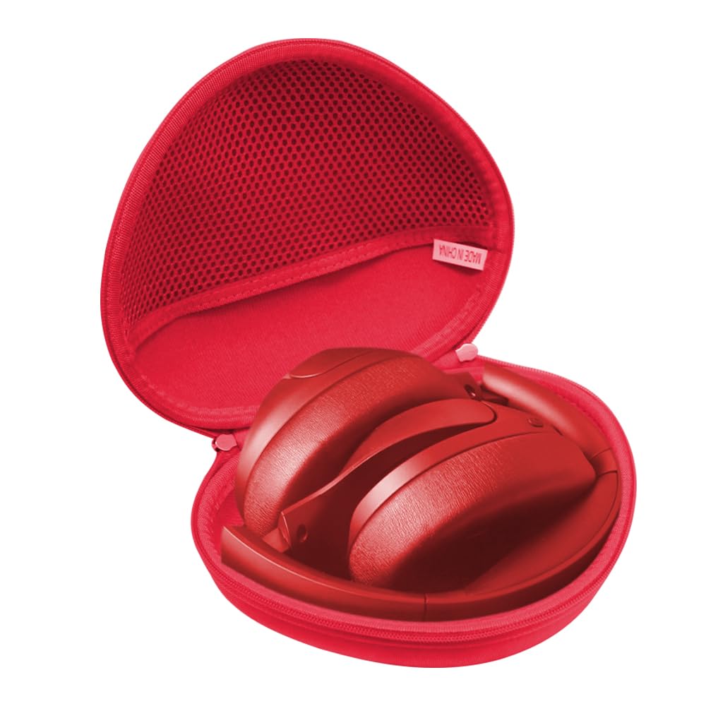 Hermitshell Hard Travel Case for TOZO HT2 Hybrid Active Noise Cancelling Wireless Headphones，Hi-Res Audio Deep Bass Foldable Lightweight Headset (Dark Red)